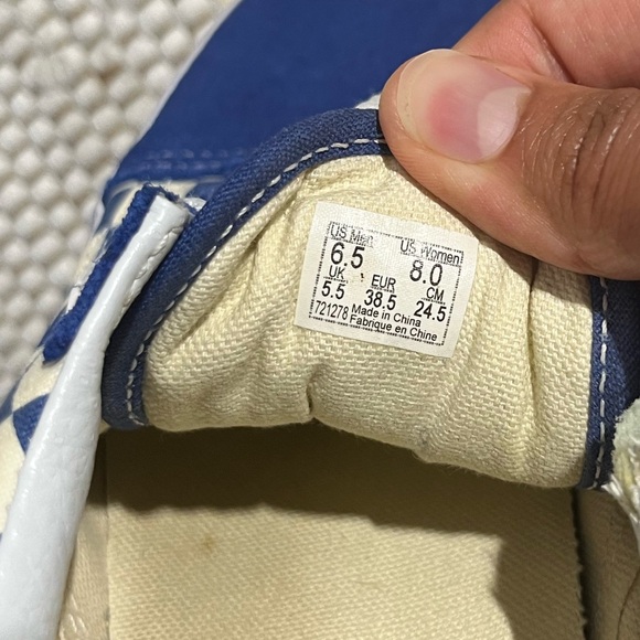 Vans SK8 old skool low red white checkerboard women 8.0 men 6.5 unisex - Picture 9 of 9